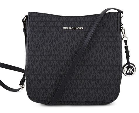 michael michael kors black jet set travel large messenger|mk jet set travel bag.